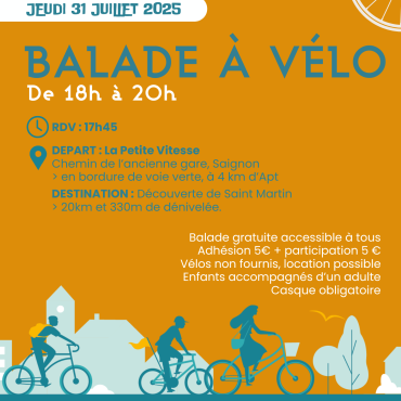 Balade à vélo accompagnée