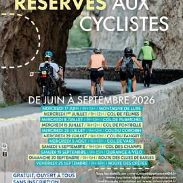 Cols et routes réservés aux cyclistes -  Route des Crêtes